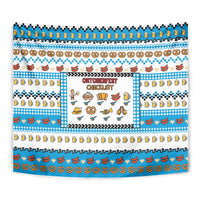 Oktoberfest Checklist Tapestry Pixel Beer Pretzel Sausage Bavarian Pattern