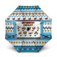 Oktoberfest Checklist Umbrella Pixel Beer Pretzel Sausage Bavarian Pattern