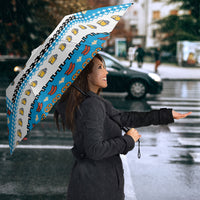 Oktoberfest Checklist Umbrella Pixel Beer Pretzel Sausage Bavarian Pattern