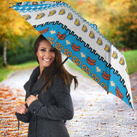 Oktoberfest Checklist Umbrella Pixel Beer Pretzel Sausage Bavarian Pattern