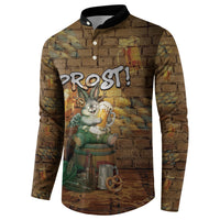 Oktoberfest Wolpertinger Button Sweatshirt Prost Beer Horned Rabbit Pretzel Barrel