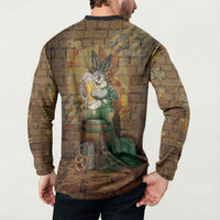 Oktoberfest Wolpertinger Button Sweatshirt Prost Beer Horned Rabbit Pretzel Barrel