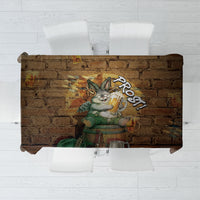 Oktoberfest Wolpertinger Tablecloth Prost Beer Horned Rabbit Pretzel Barrel