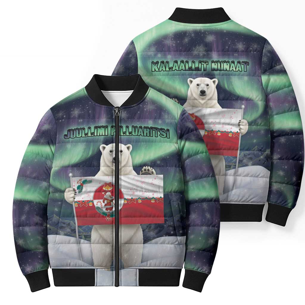 Greenland Christmas Bomber Puffer Jacket Juullimi Pilluaritsi - Wonder Print Shop