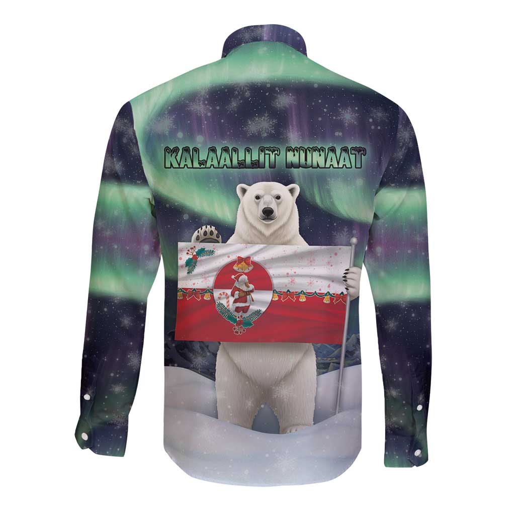 Greenland Christmas Long Sleeve Button Shirt Juullimi Pilluaritsi - Wonder Print Shop