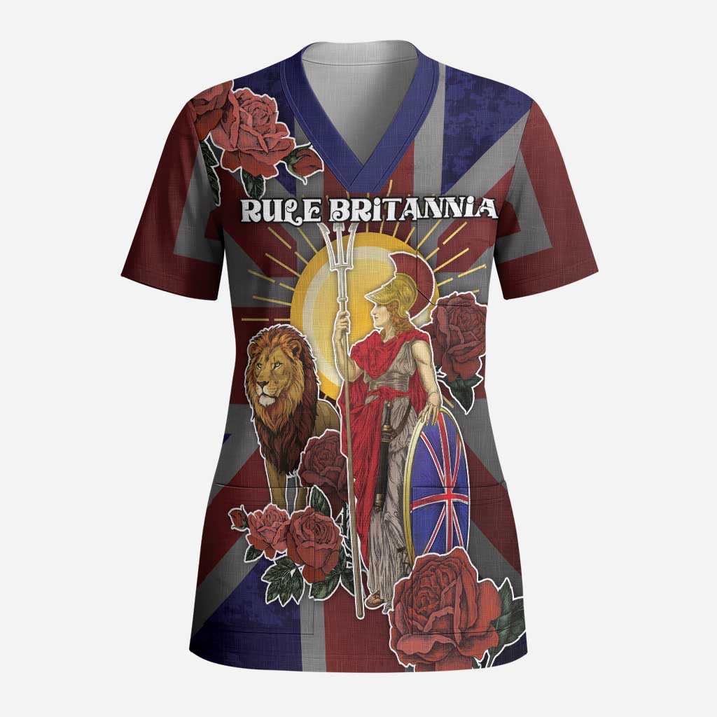 British Empire Scrub Top Rule Britannia - Wonder Print Shop