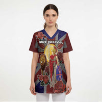 British Empire Scrub Top Rule Britannia - Wonder Print Shop
