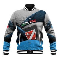 Personalized Italy Molise Baseball Jacket Coat Of Arms With Dynamic Dot Patterns