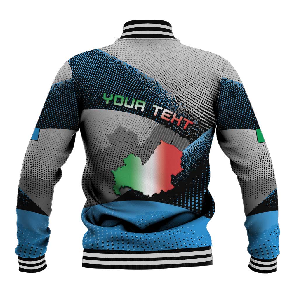 Personalized Italy Molise Baseball Jacket Coat Of Arms With Dynamic Dot Patterns