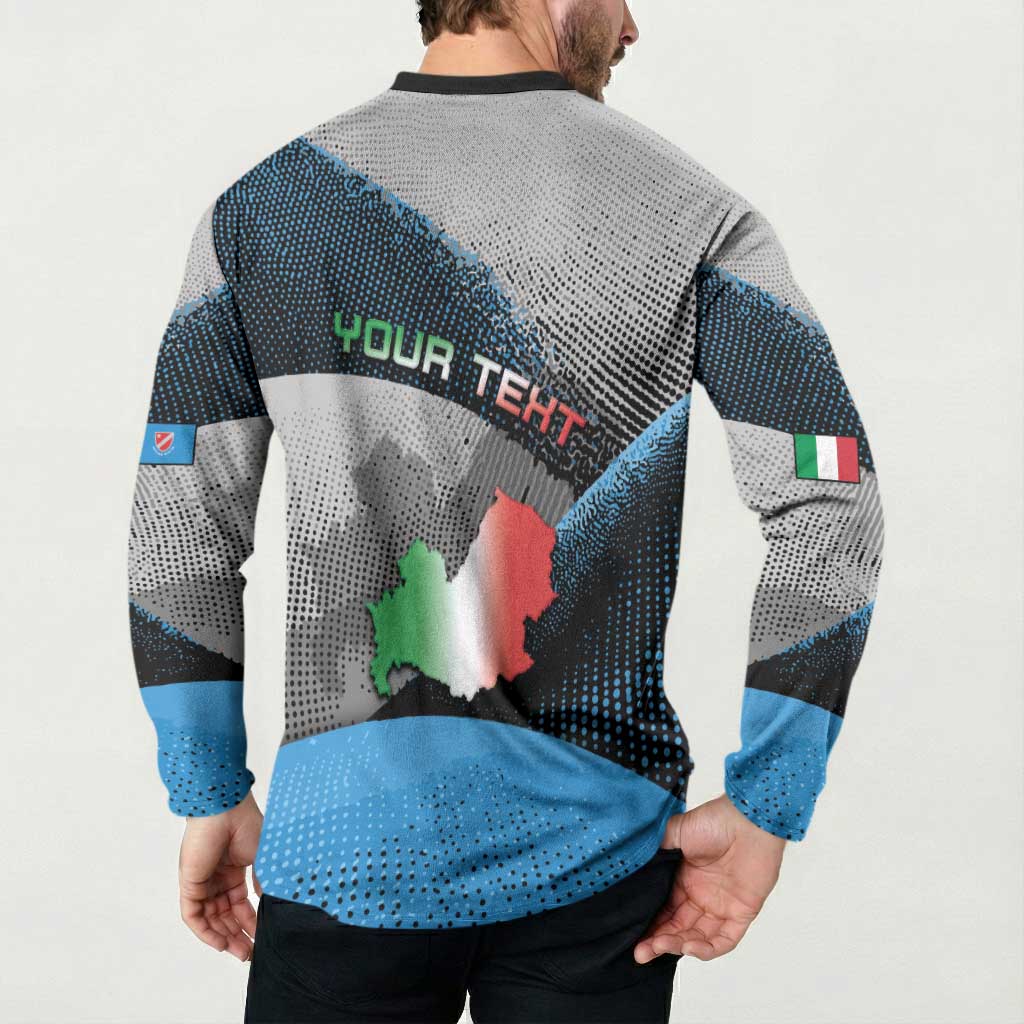 Personalized Italy Molise Button Sweatshirt Coat Of Arms With Dynamic Dot Patterns