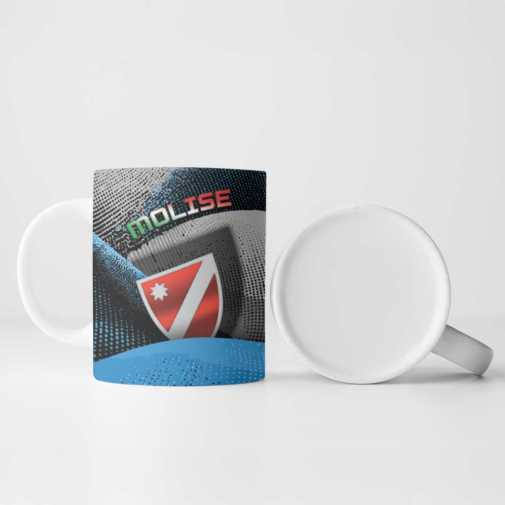 Personalized Italy Molise Ceramic Mug Coat Of Arms With Dynamic Dot Patterns