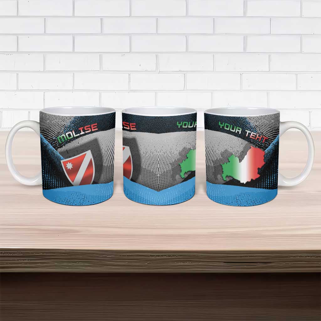 Personalized Italy Molise Ceramic Mug Coat Of Arms With Dynamic Dot Patterns