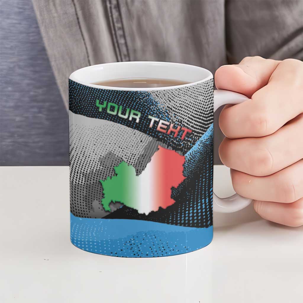 Personalized Italy Molise Ceramic Mug Coat Of Arms With Dynamic Dot Patterns