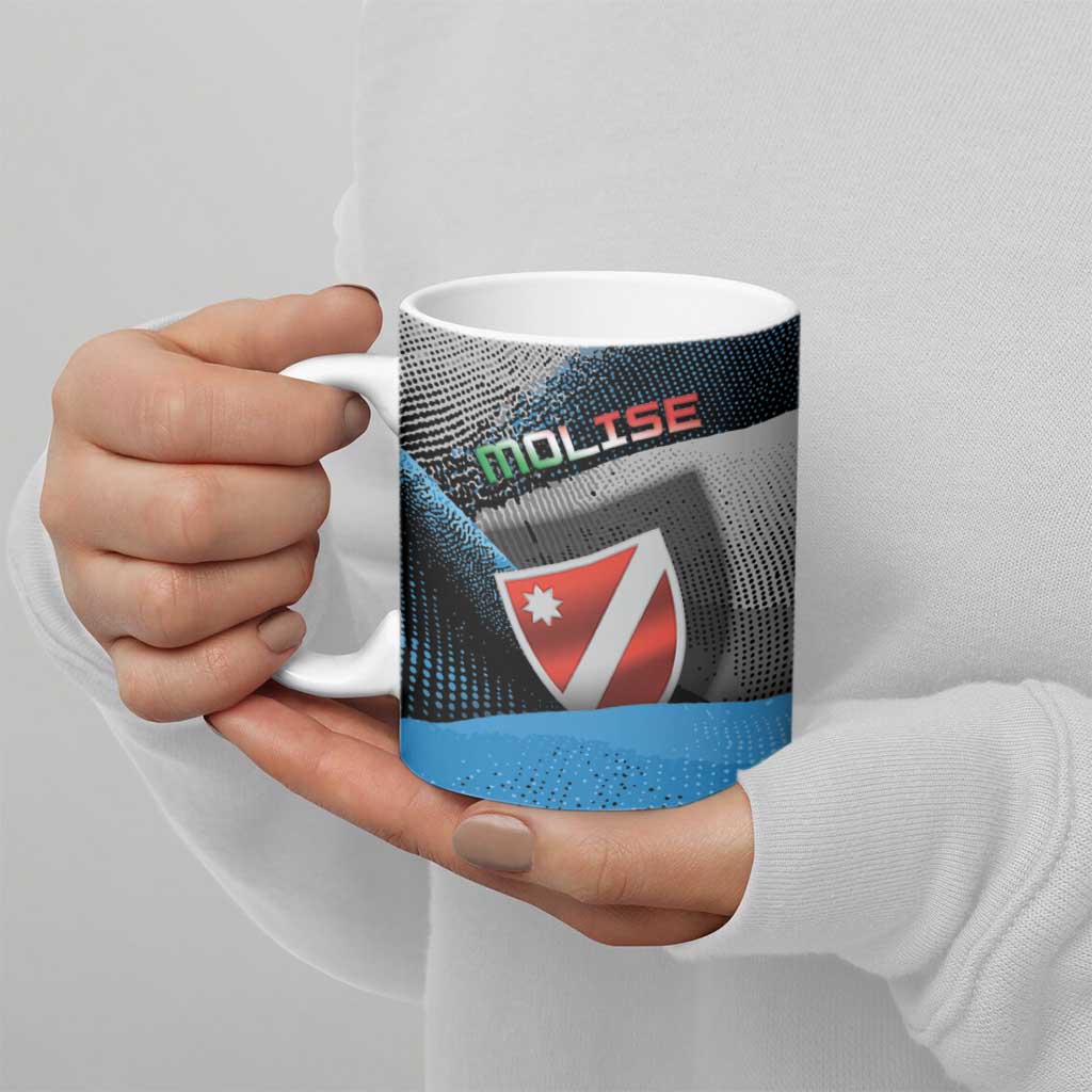 Personalized Italy Molise Ceramic Mug Coat Of Arms With Dynamic Dot Patterns