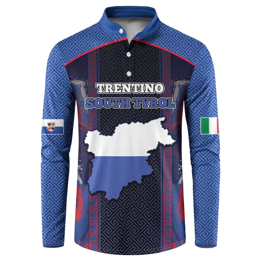 Personalized Italy Trentino-South Tyrol Button Sweatshirt Coat Of Arms Eagle And Roman Patterns
