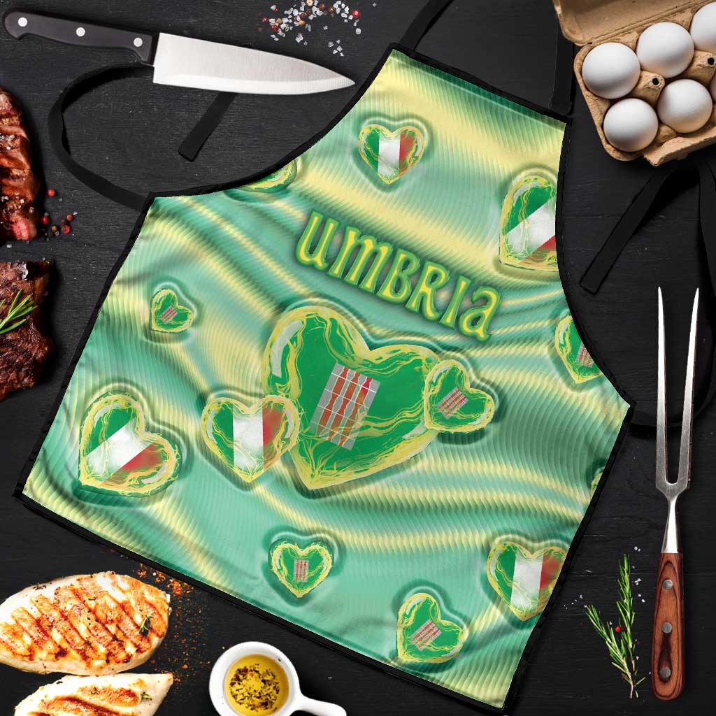 Italy Umbria Apron Flag Emerald Heart Candy
