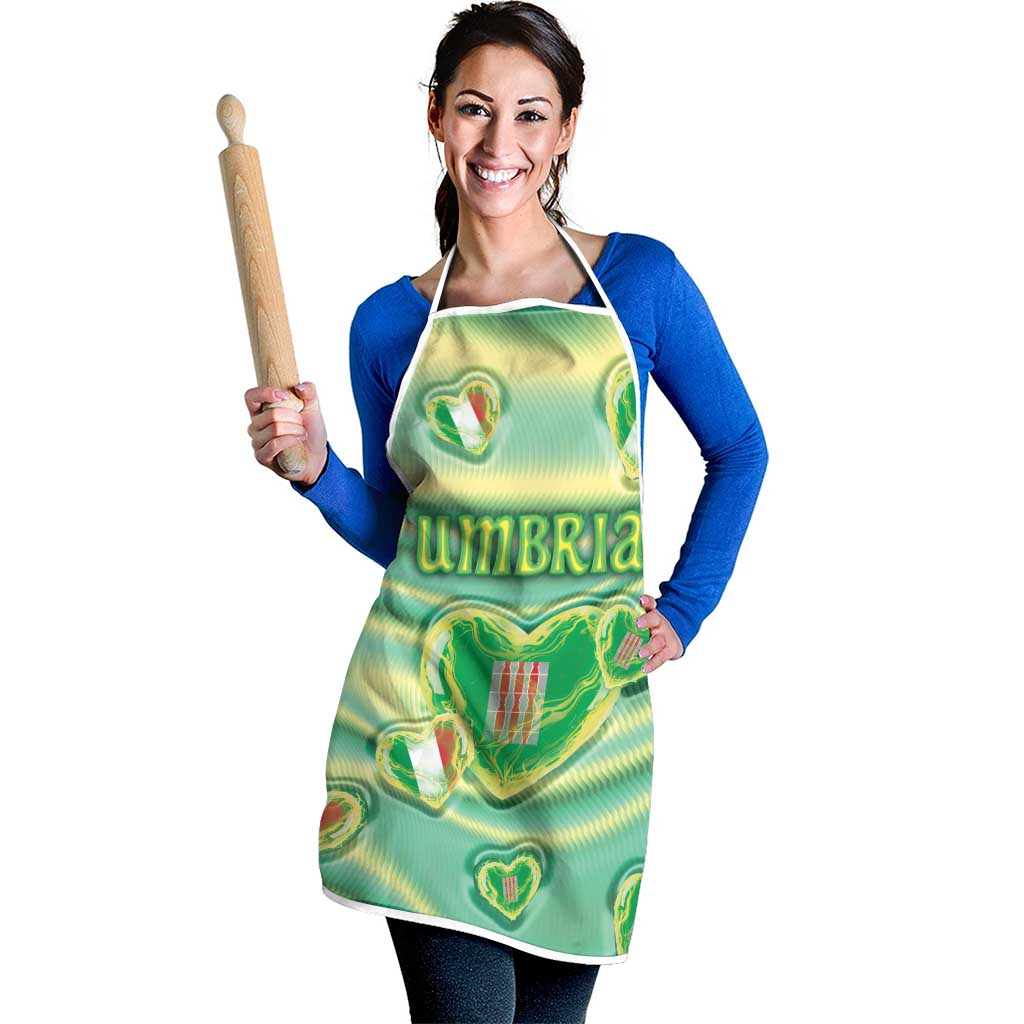 Italy Umbria Apron Flag Emerald Heart Candy