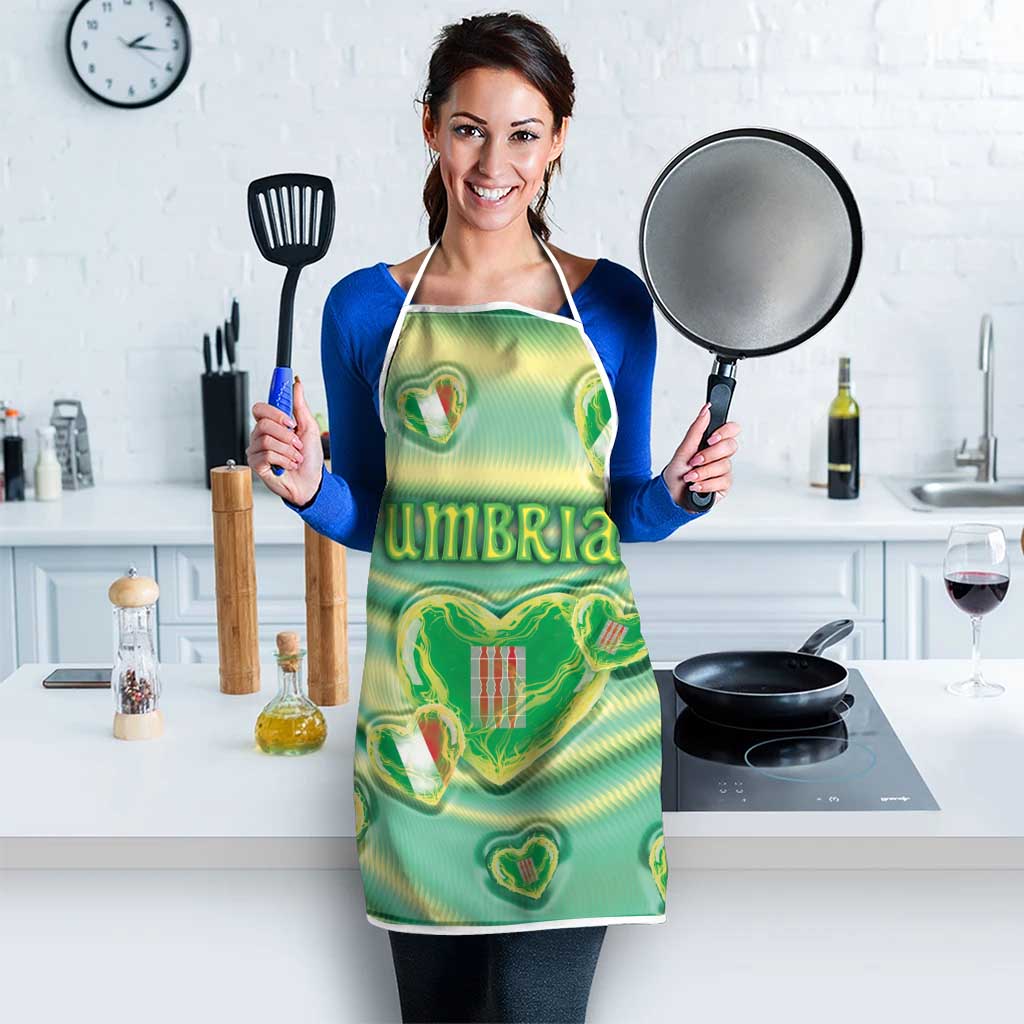 Italy Umbria Apron Flag Emerald Heart Candy