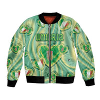 Personalized Italy Umbria Bomber Jacket Flag Emerald Heart Candy
