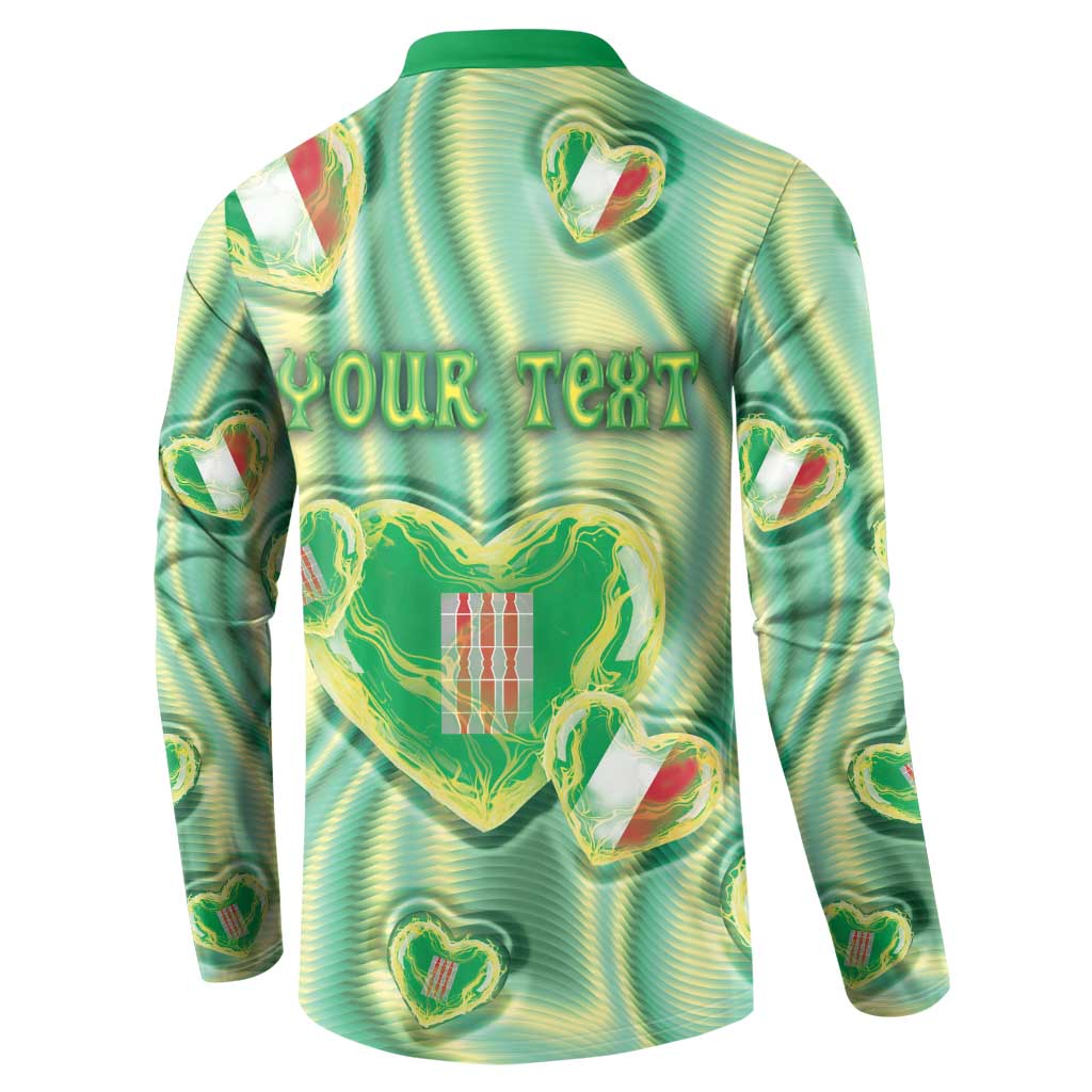 Personalized Italy Umbria Button Sweatshirt Flag Emerald Heart Candy
