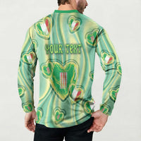 Personalized Italy Umbria Button Sweatshirt Flag Emerald Heart Candy