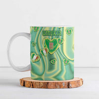 Personalized Italy Umbria Ceramic Mug Flag Emerald Heart Candy