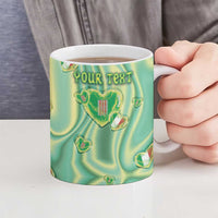 Personalized Italy Umbria Ceramic Mug Flag Emerald Heart Candy