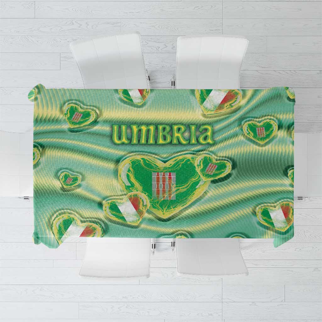 Italy Umbria Tablecloth Flag Emerald Heart Candy