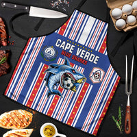 Cape Verde Football Apron Monster Blue Shark Striped Style