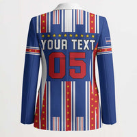 Custom Cape Verde Football Blazer Monster Blue Shark Striped Style