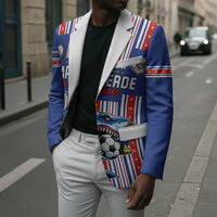 Custom Cape Verde Football Blazer Monster Blue Shark Striped Style