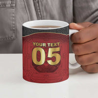 Custom Egypt Football Ceramic Mug Tribal Eagle With Ancient Egyptian Patterns