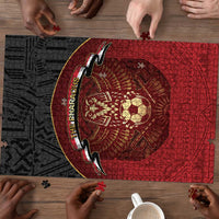 Egypt Football Puzzle Tribal Eagle With Ancient Egyptian Patterns