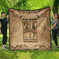 Black Cowboy Quilt Melanin Black History Western Grunge - Wonder Print Shop
