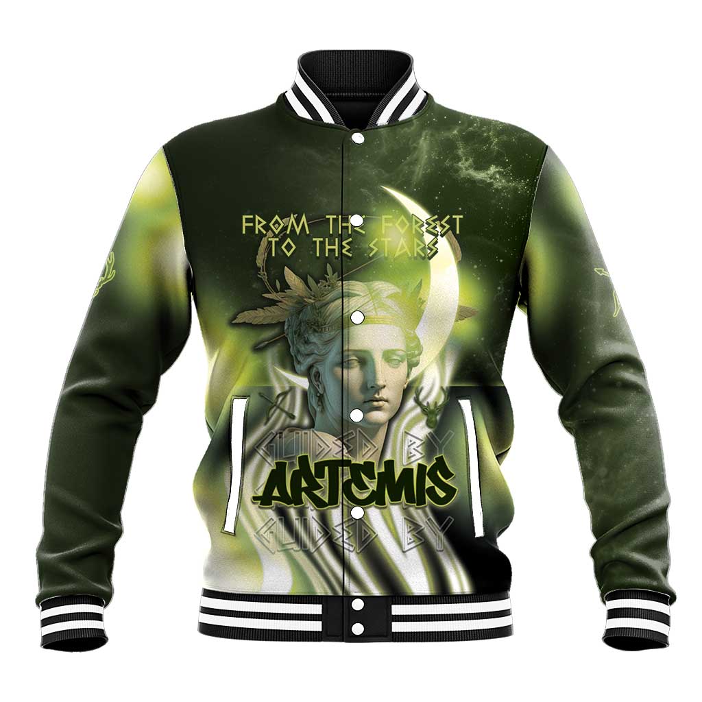 Ancient Greek Artemis Baseball Jacket Goddess Of The Moon - Wonder Print Shop