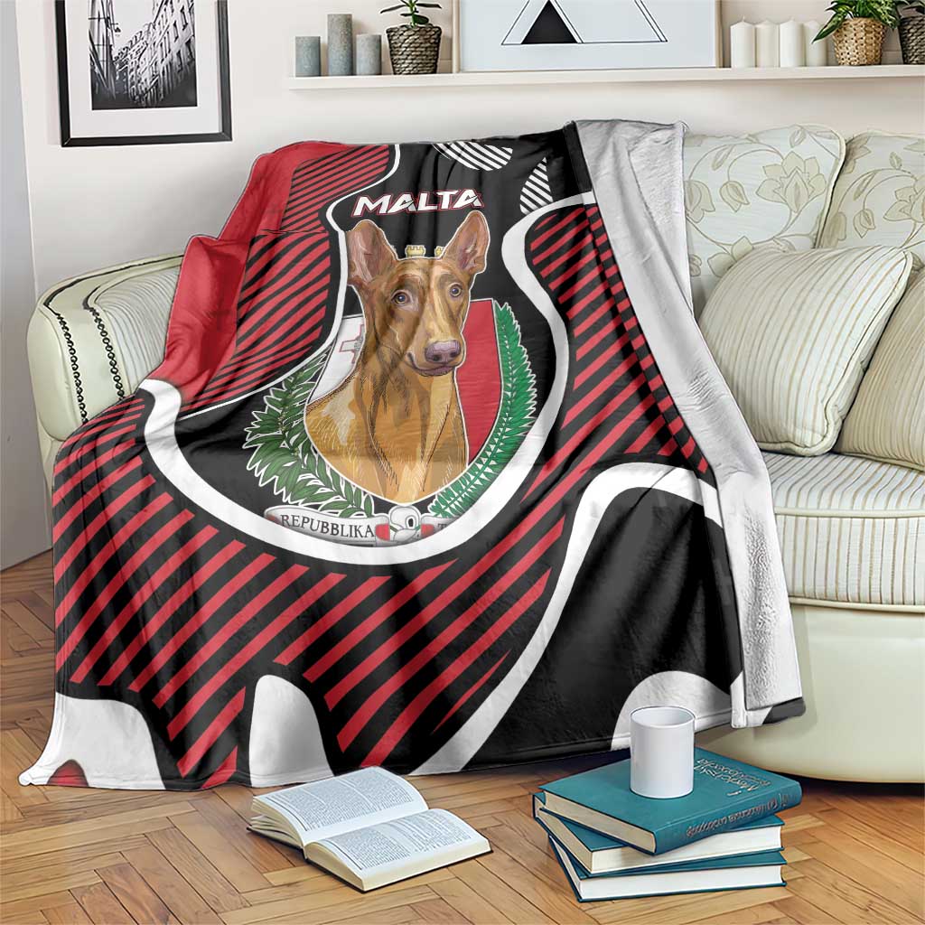 Malta Blanket Pharaoh Hound In Coat Of Arms - Wonder Print Shop
