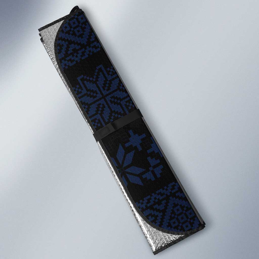 Moldova Auto Sun Shade The Aurochs Symbol With Patterns - Wonder Print Shop