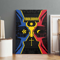 Moldova Canvas Wall Art The Aurochs Symbol With Patterns - Wonder Print Shop