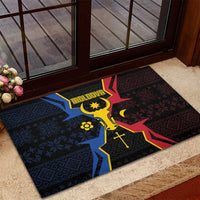 Moldova Rubber Doormat The Aurochs Symbol With Patterns - Wonder Print Shop