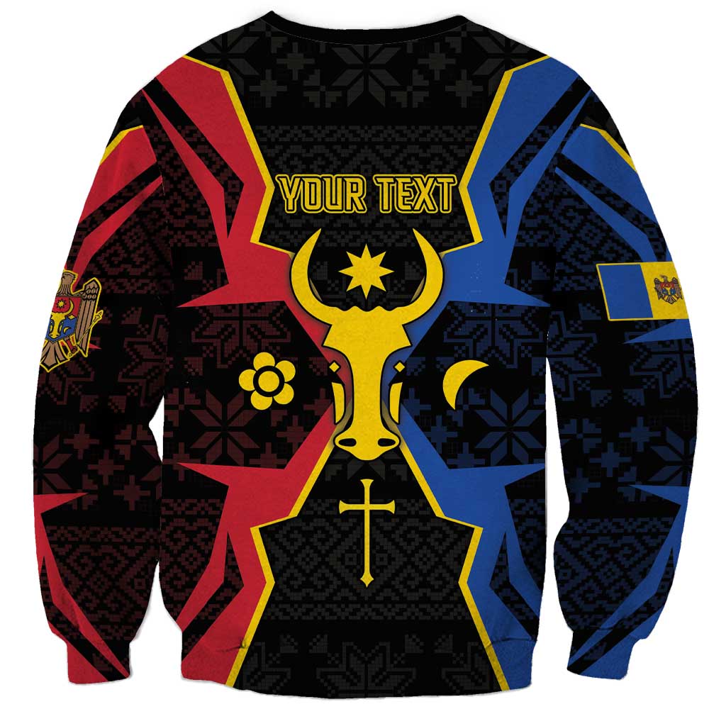 Personalized Moldova Sweatshirt The Aurochs Symbol With Patterns - Wonder Print Shop