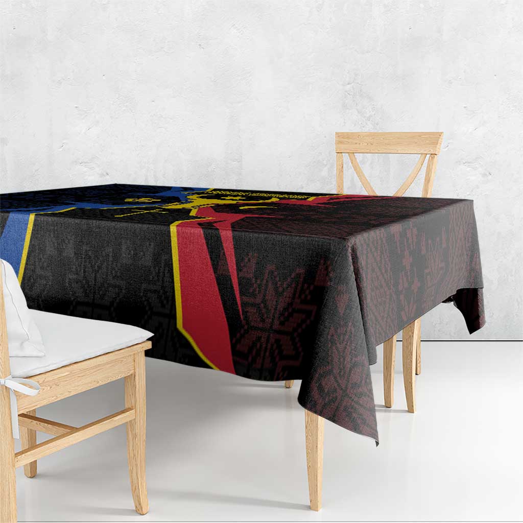 Moldova Tablecloth The Aurochs Symbol With Patterns - Wonder Print Shop