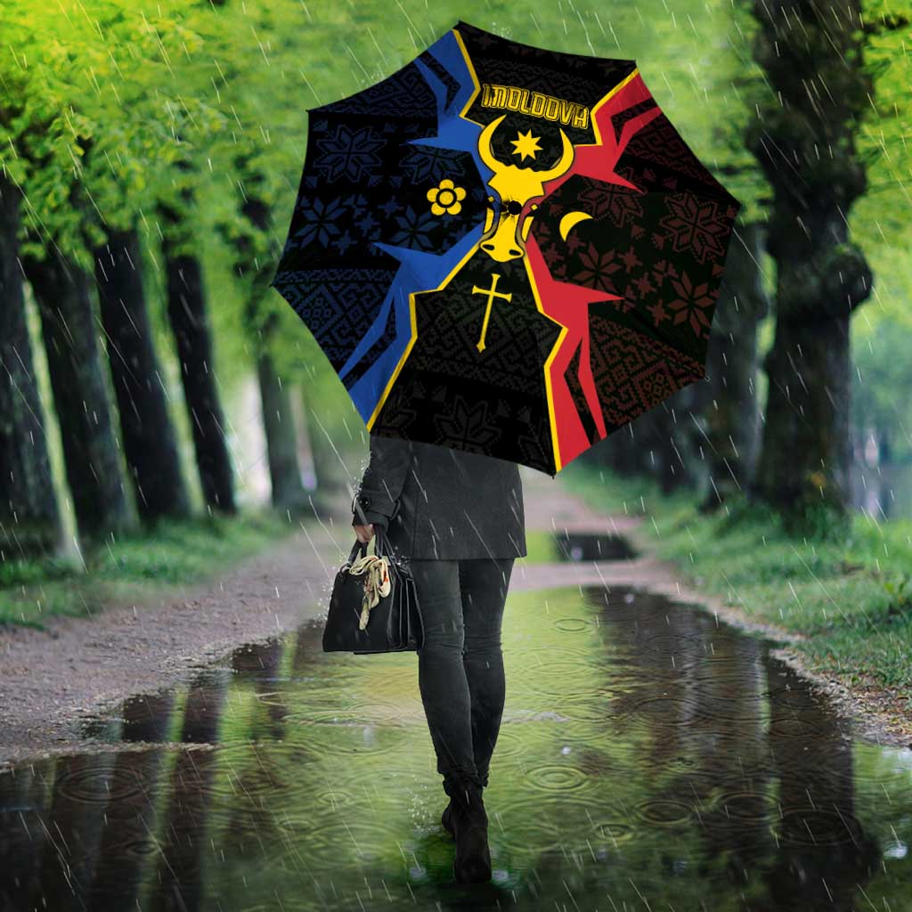 Moldova Umbrella The Aurochs Symbol With Patterns - Wonder Print Shop