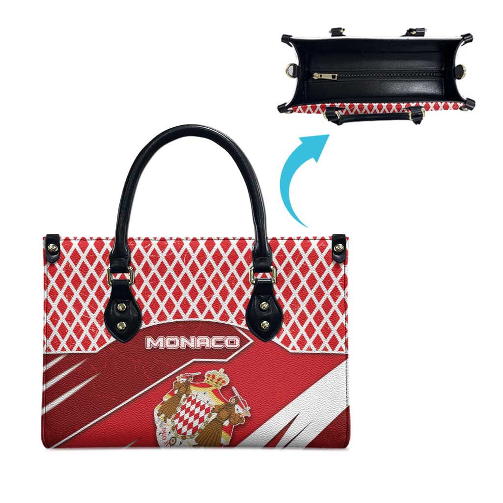 Monaco Leather Bag Coat Of Arms Unique Style - Wonder Print Shop