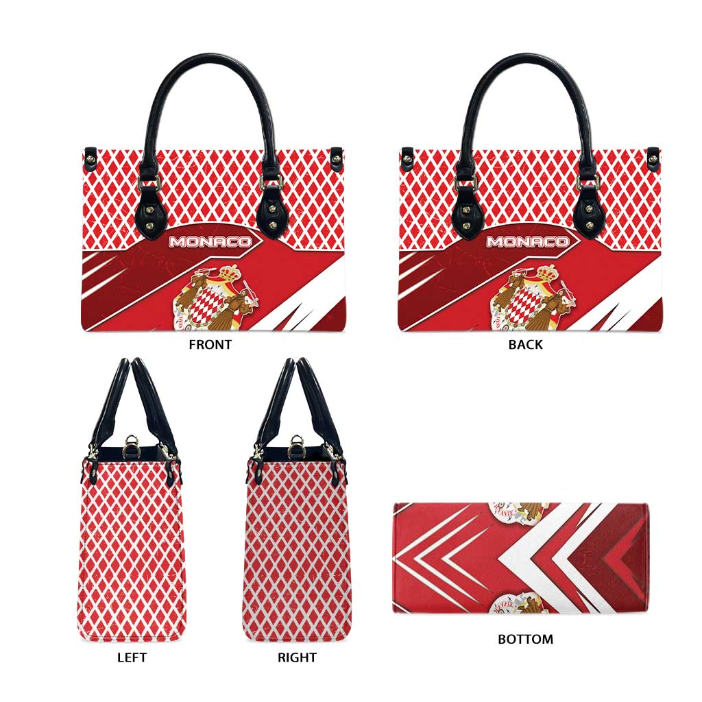 Monaco Leather Bag Coat Of Arms Unique Style - Wonder Print Shop