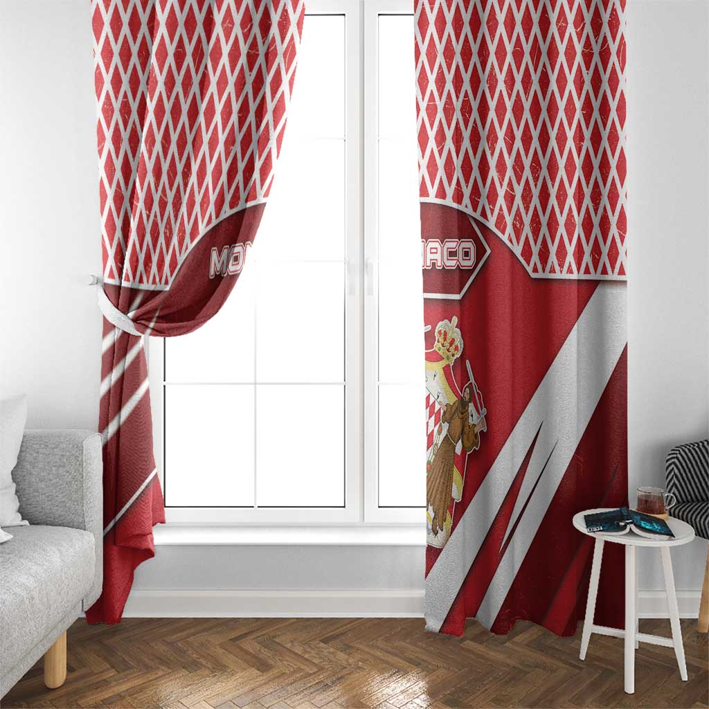 Monaco Window Curtain Coat Of Arms Unique Style - Wonder Print Shop
