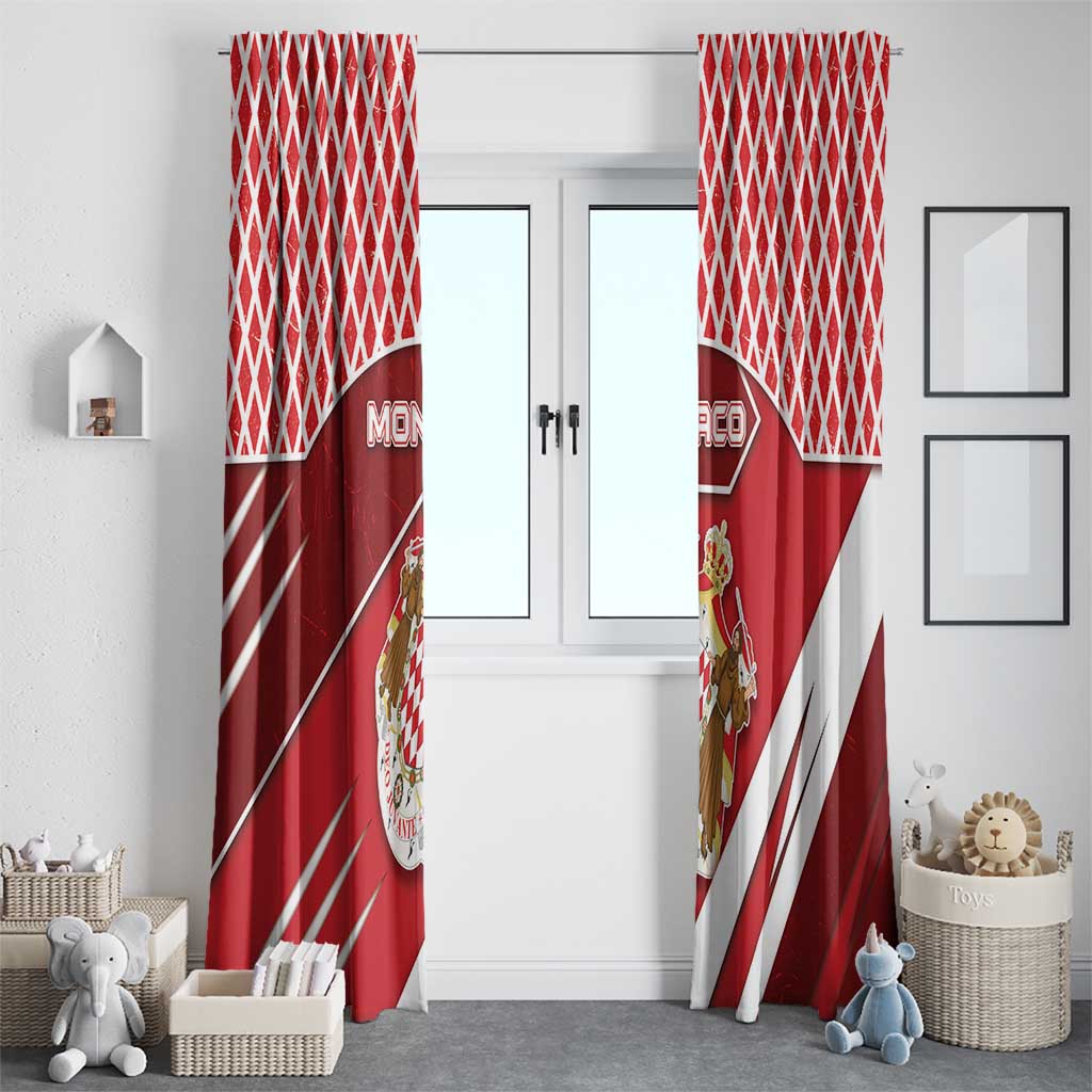 Monaco Window Curtain Coat Of Arms Unique Style - Wonder Print Shop