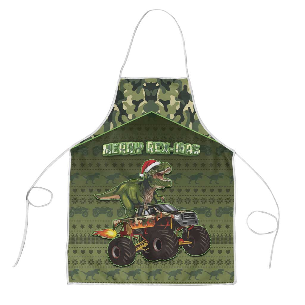 Dinosaur Christmas Apron Merry Rexmas - Wonder Print Shop