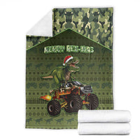 Dinosaur Christmas Blanket Merry Rexmas - Wonder Print Shop