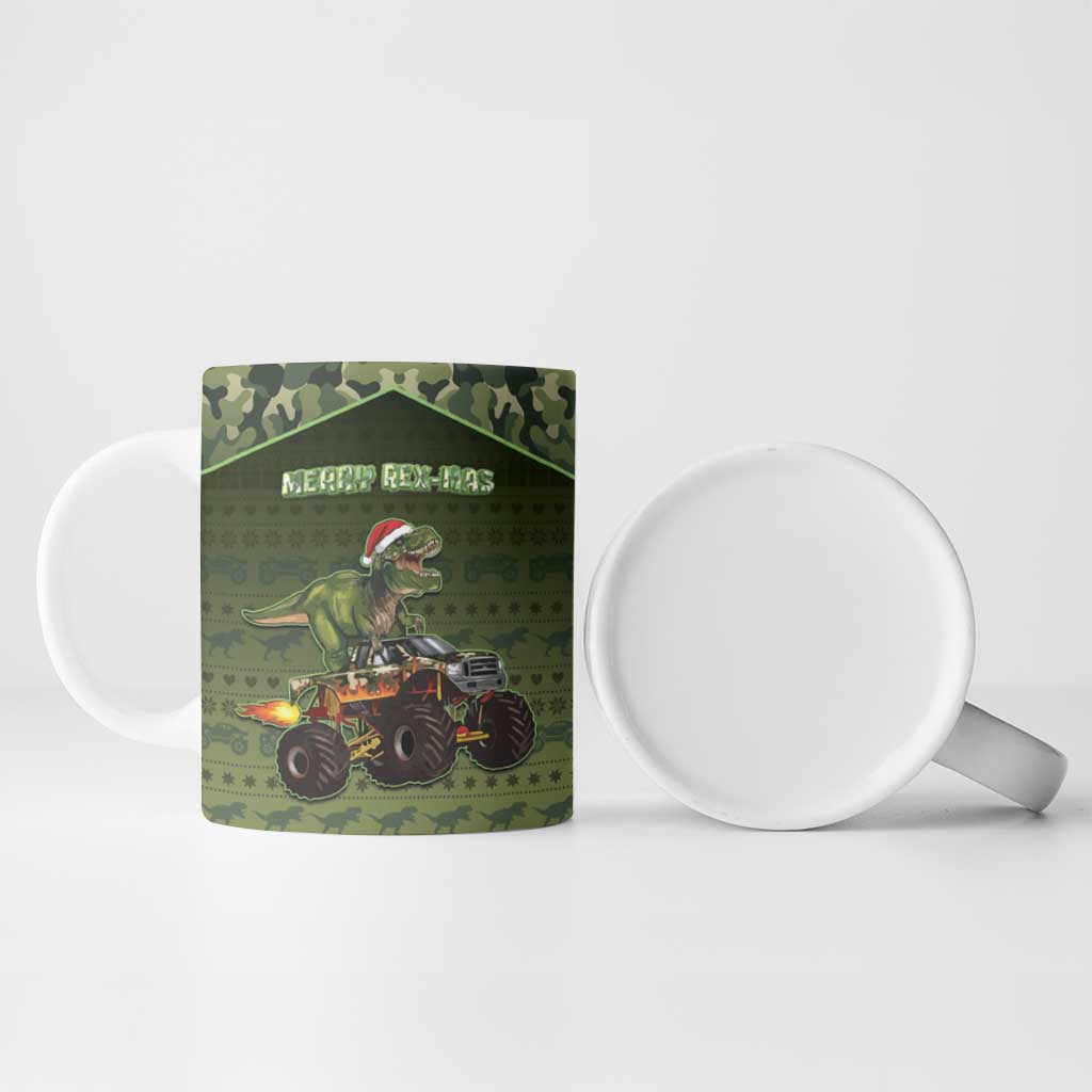 Dinosaur Christmas Ceramic Mug Merry Rexmas - Wonder Print Shop