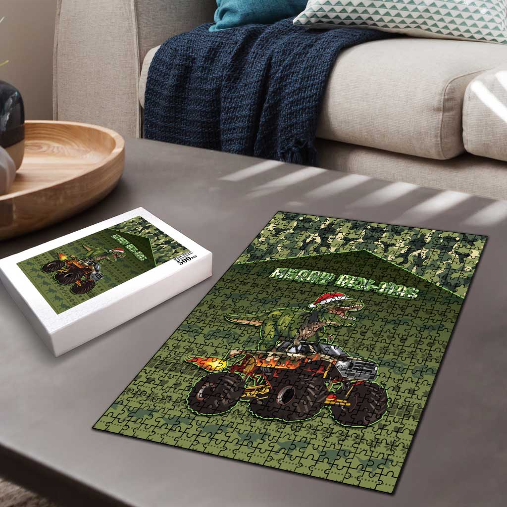 Dinosaur Christmas Puzzle Merry Rexmas - Wonder Print Shop